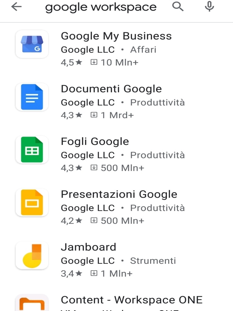 Google Workspace mobile